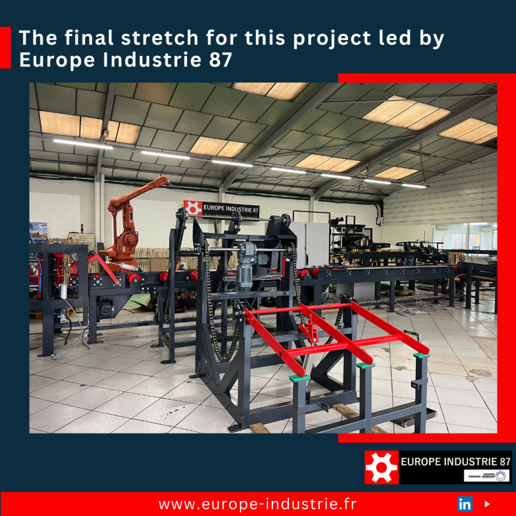 Final stretch for this Post Slotting and Pointing Line operated by Europe Industrie 87