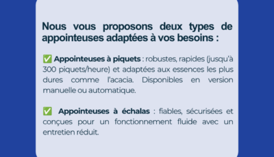 Appointeuse à échalas et à piquets - Europe Industrie